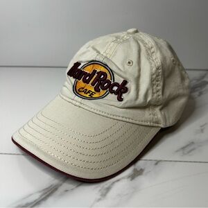 Hard Rock Cafe Beige and Burgundy Cap